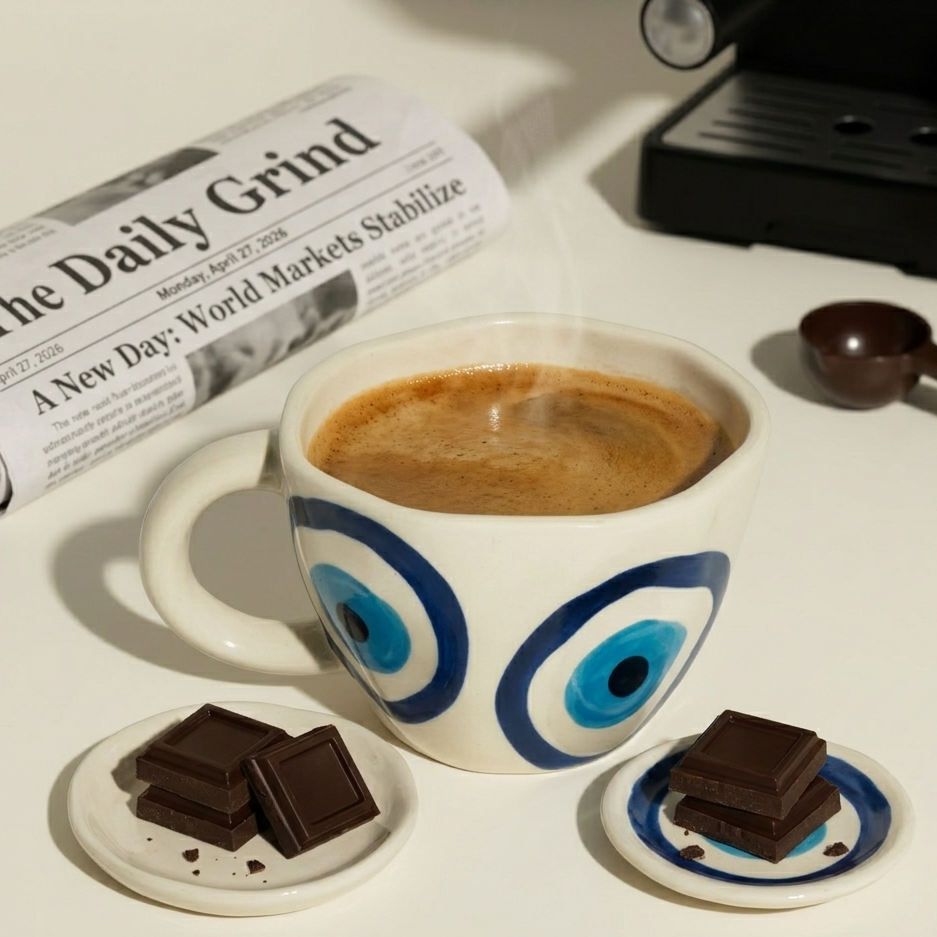 Evil Eye Espresso Ceramic Mugs (300ml)