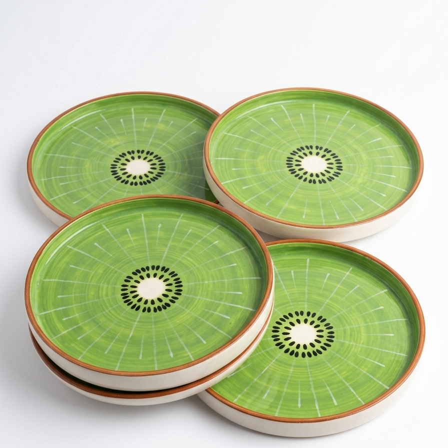 Kiwi Ceramic Snack Plate (8 inches)