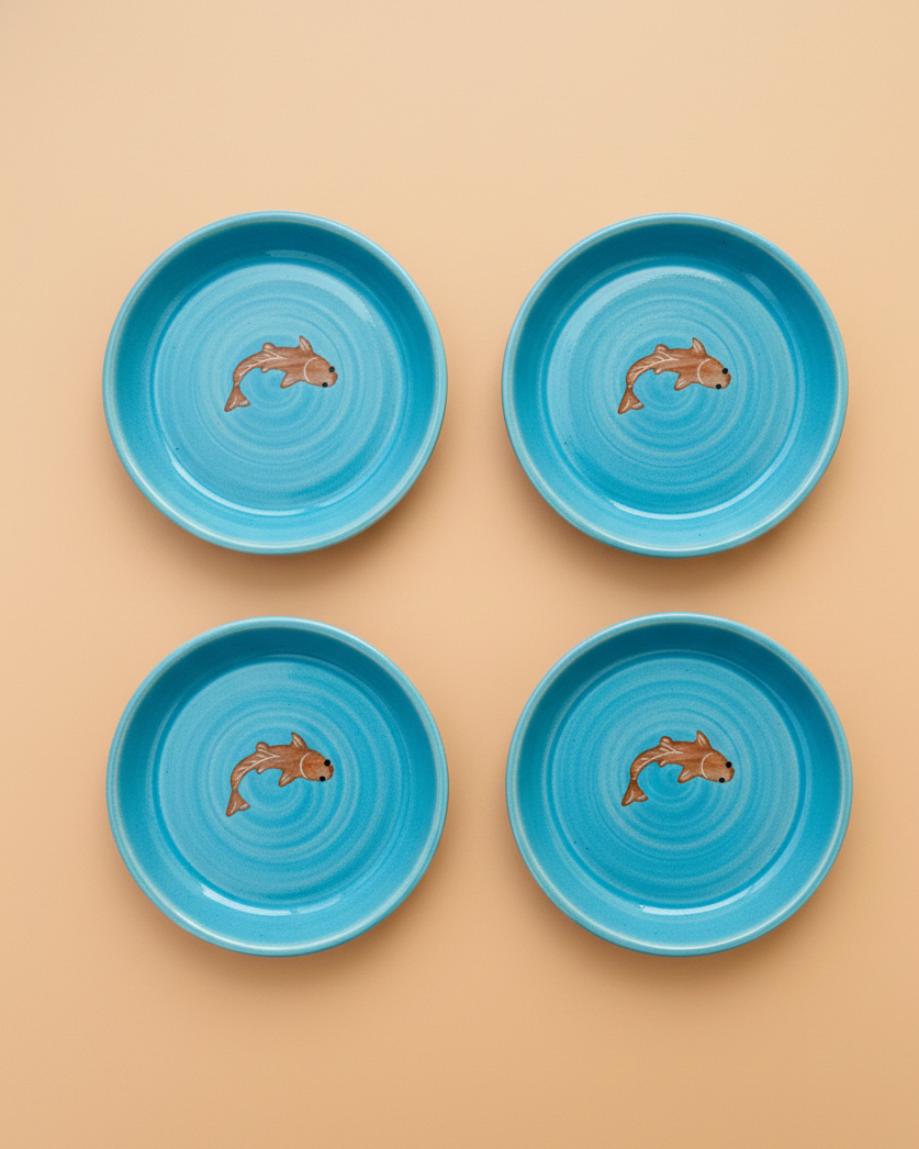 Koi mulaqaat Fish Ceramic Tapas Set of 4