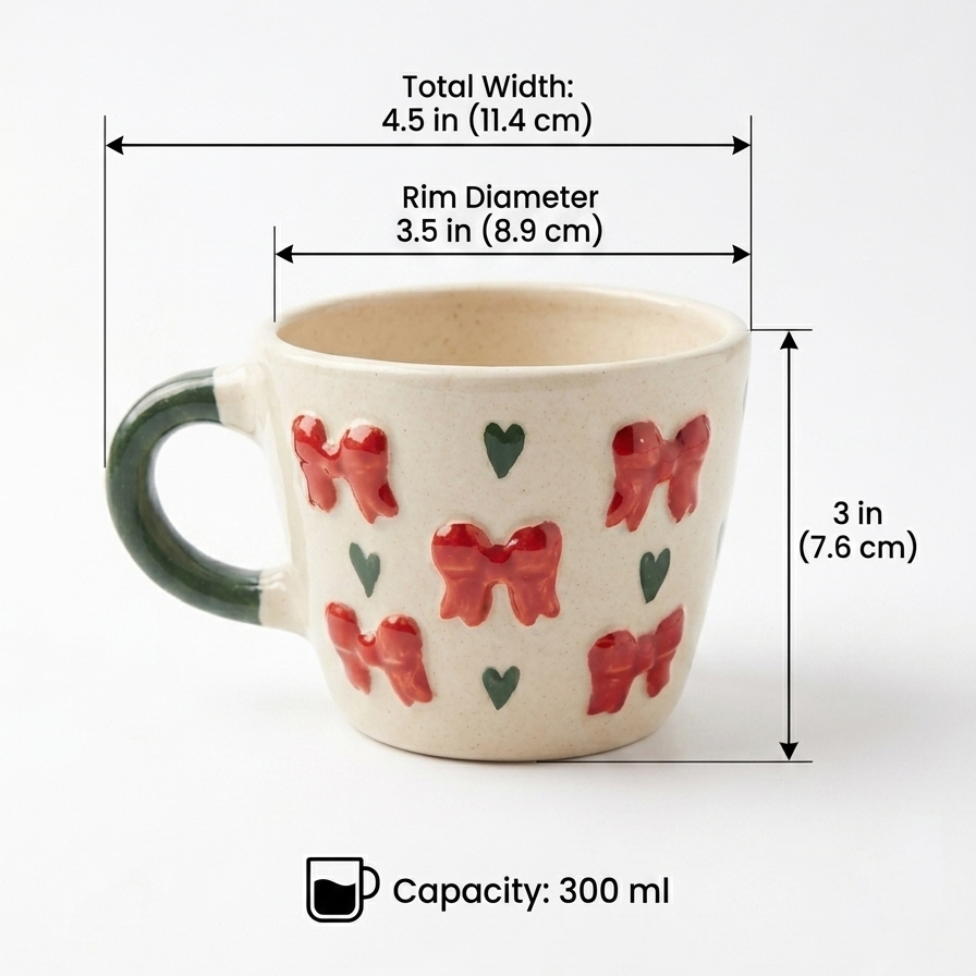 Coquette Bows Mug - Red