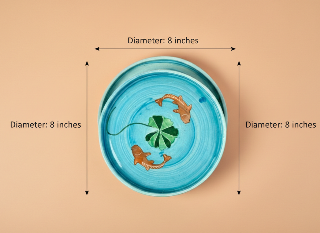 Koi Mulaqaat Fish Ceramic Plates ( 8 Inches )