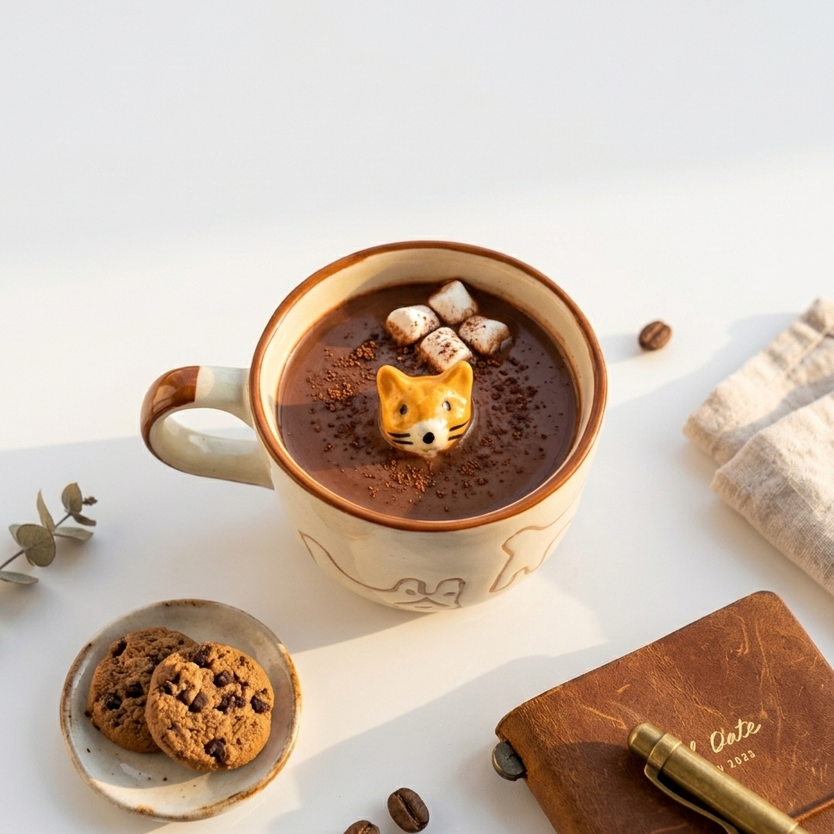 Cute Cat Surprise 3D Animal Ceramic Coffee Mug (240 ml )