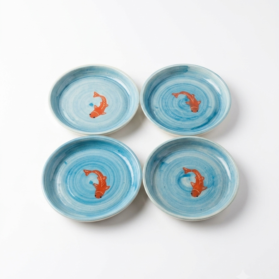 Koi mulaqaat Fish Ceramic Tapas Set of 4