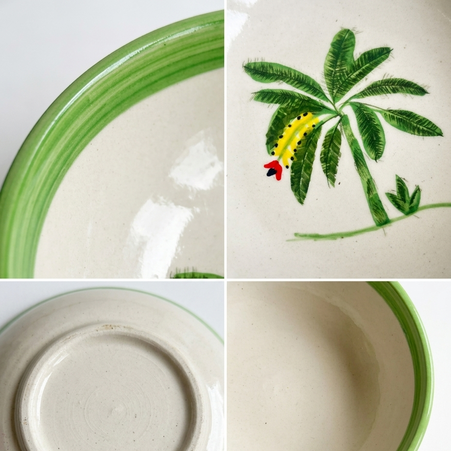 Banana Bloom Handpainted Ceramic Bowl – Large