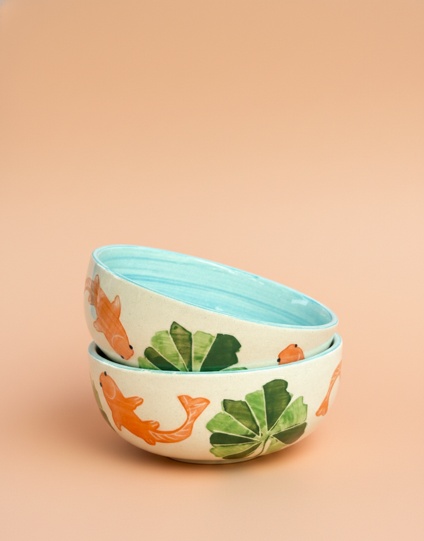 Set - Koi Mulaqaat Fish Ceramic Small Bowls