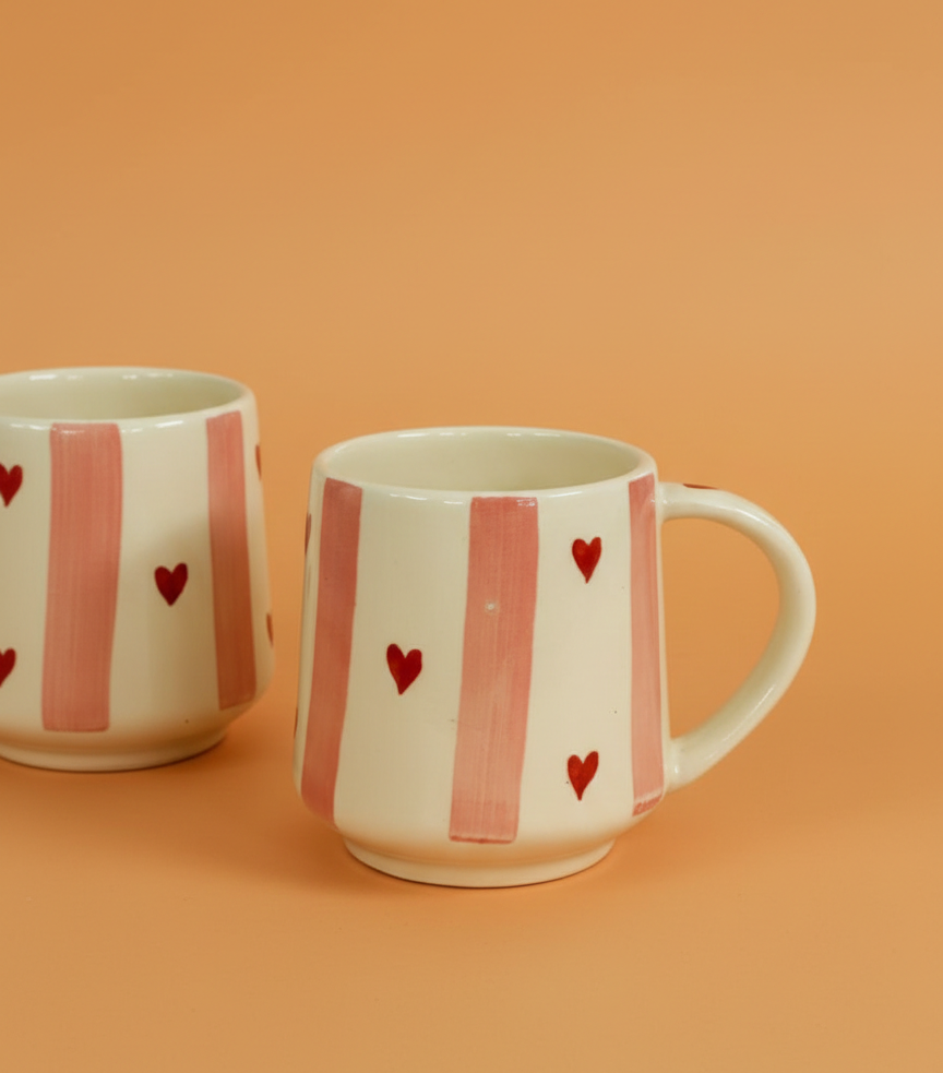 Stripe Heart Out Mug
