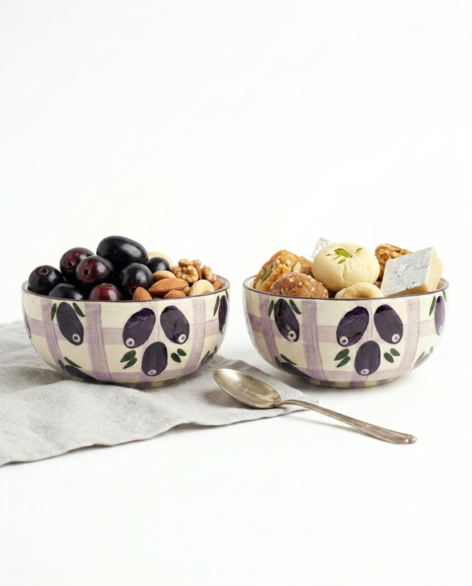 Jamun Junction Handpainted Ceramic Small Bowls