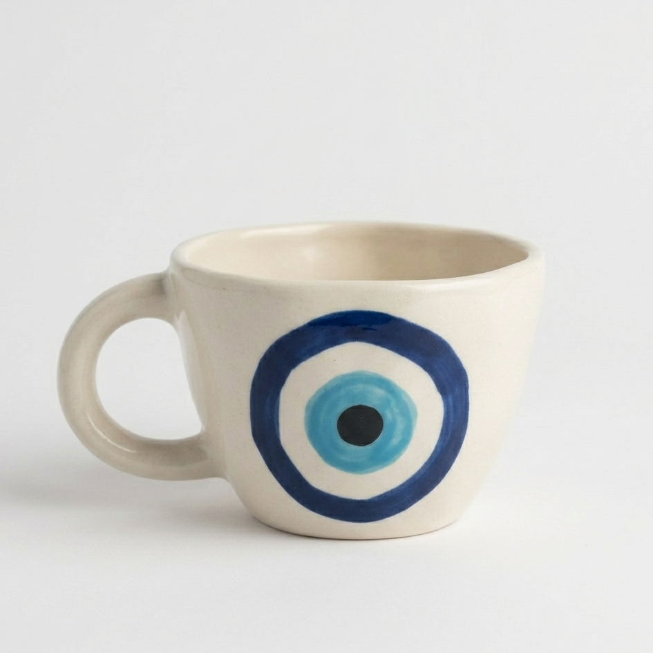 Evil Eye Espresso Ceramic Mugs (300ml)