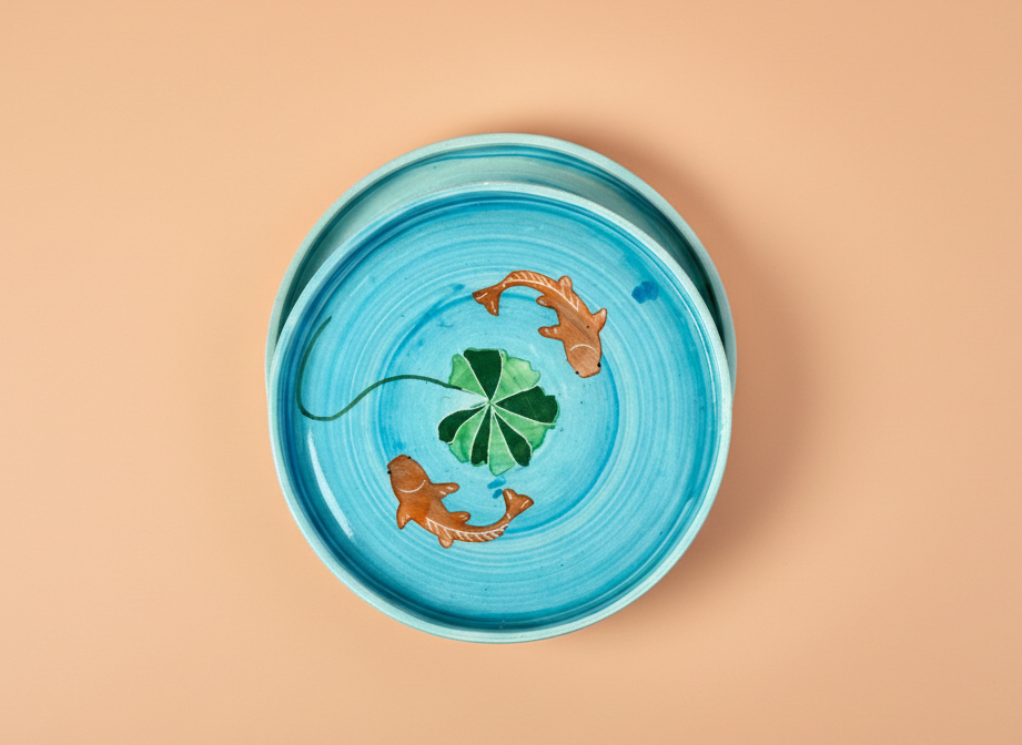 Koi Mulaqaat Fish Ceramic Plates ( 8 Inches )