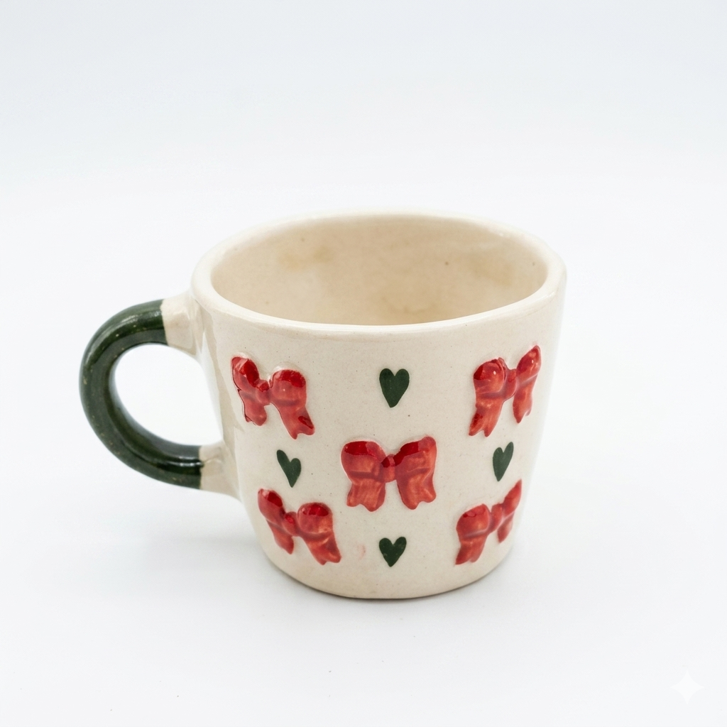 Coquette Bows Mug - Red