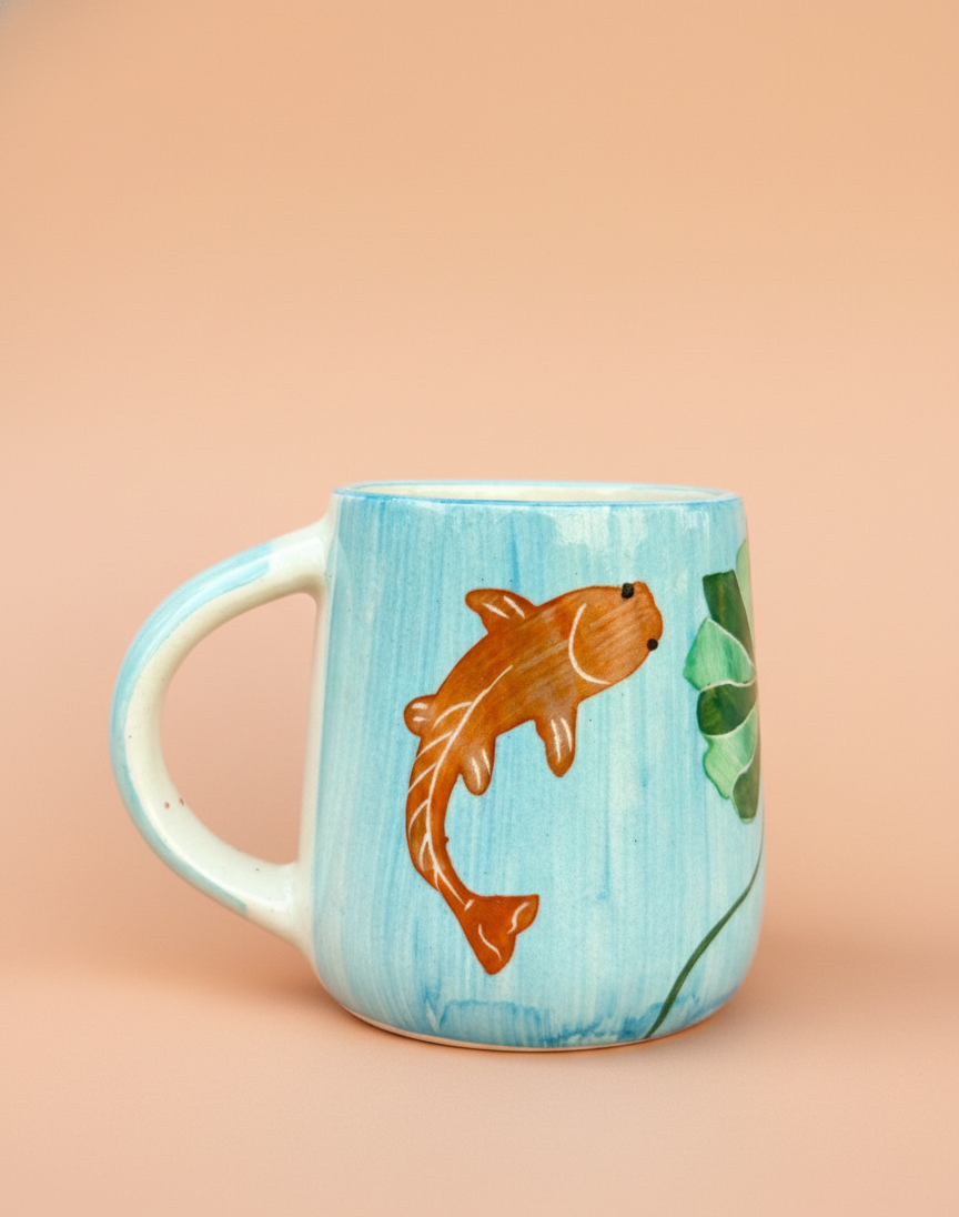 Koi Mulaqaat Fish Handpainted Ceramic Breakfast Set of 3