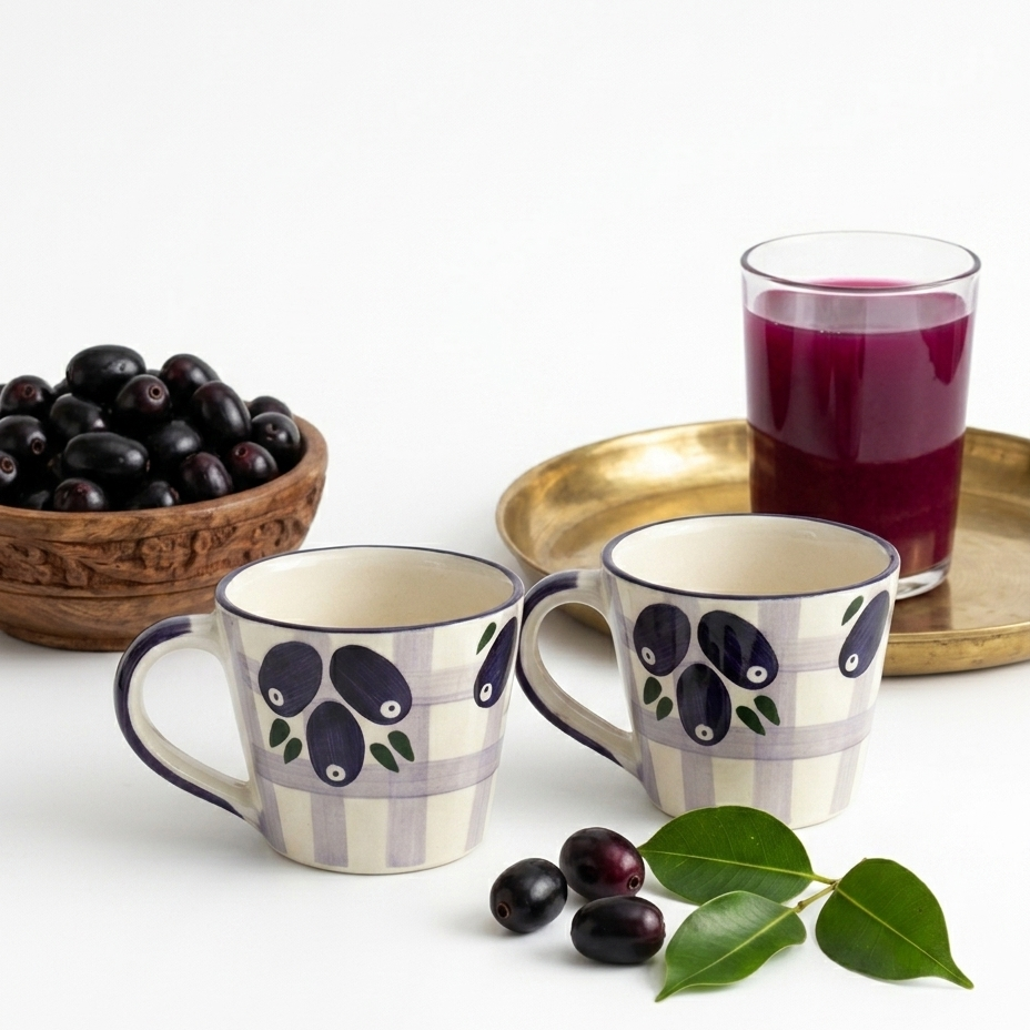 Jamun Junction Handpainted Ceramic Mug (200 ml )