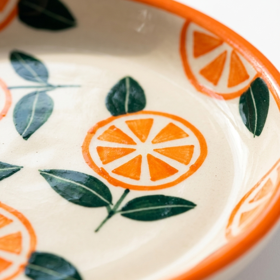Narangi Orange Ceramic Ceramic Tapas Set of 4