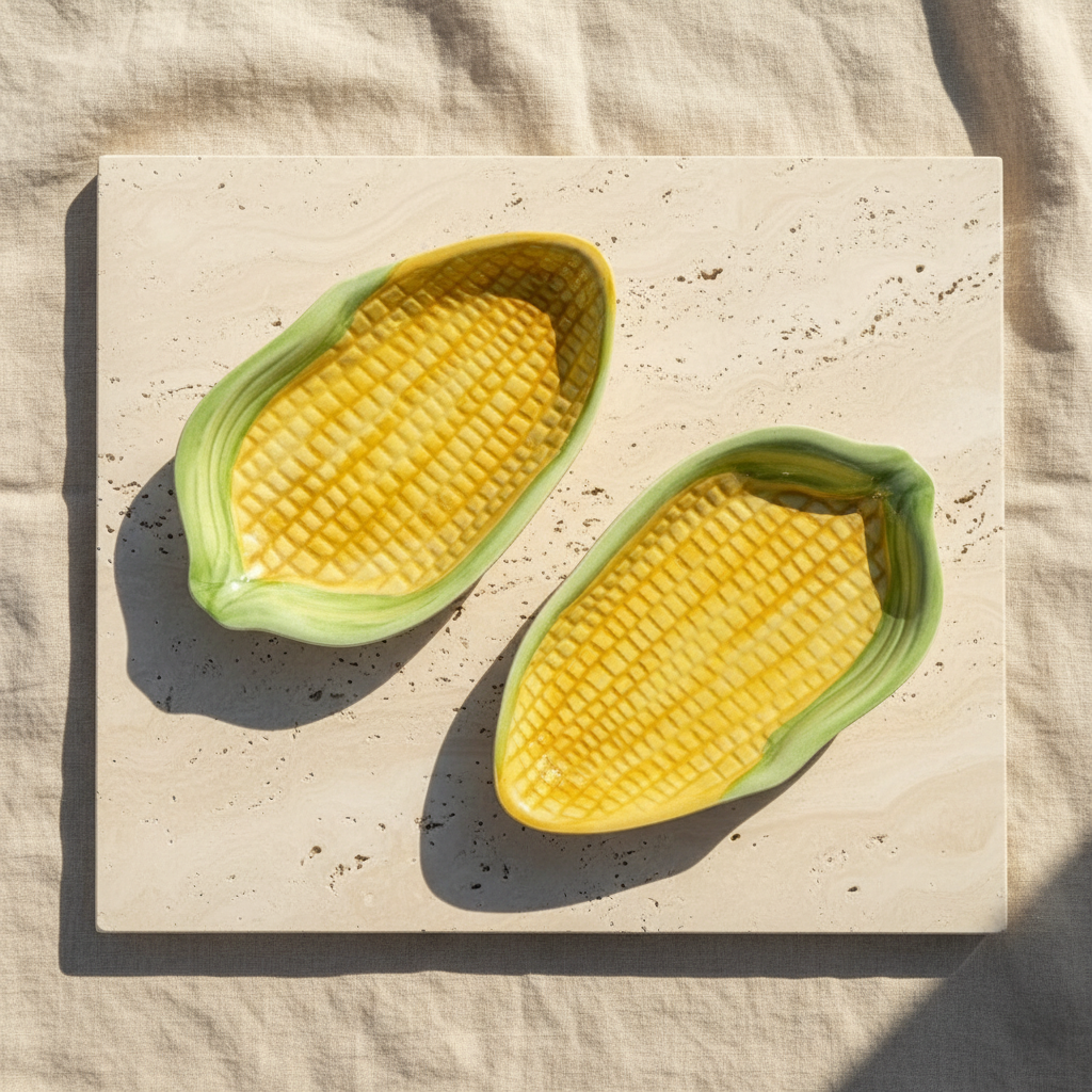 Bhutta Corn Snack Plates Set of 2
