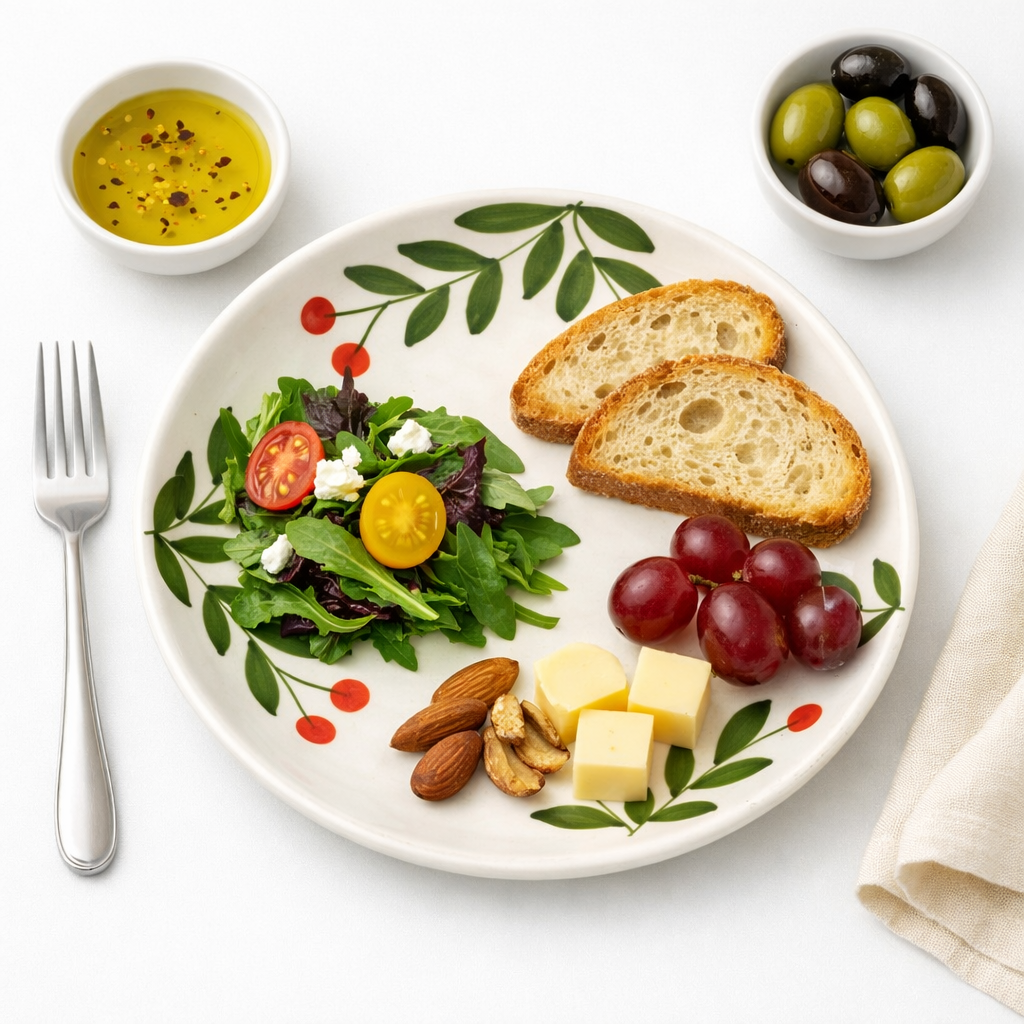 Olive Leaf Ceramic Plate Sets (7.5 inches)