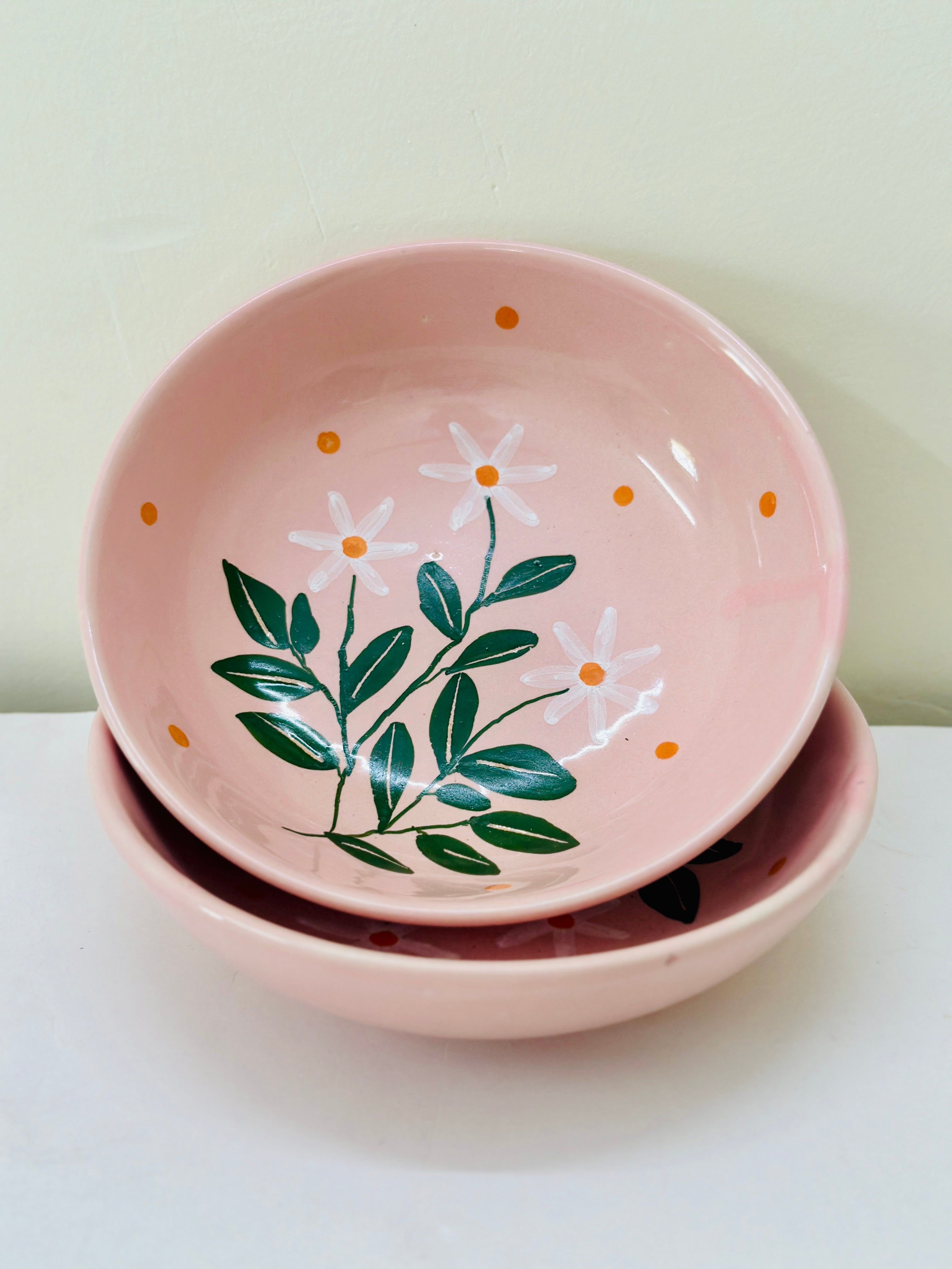 Parijat Postcard Ceramic Bowl Set of 2