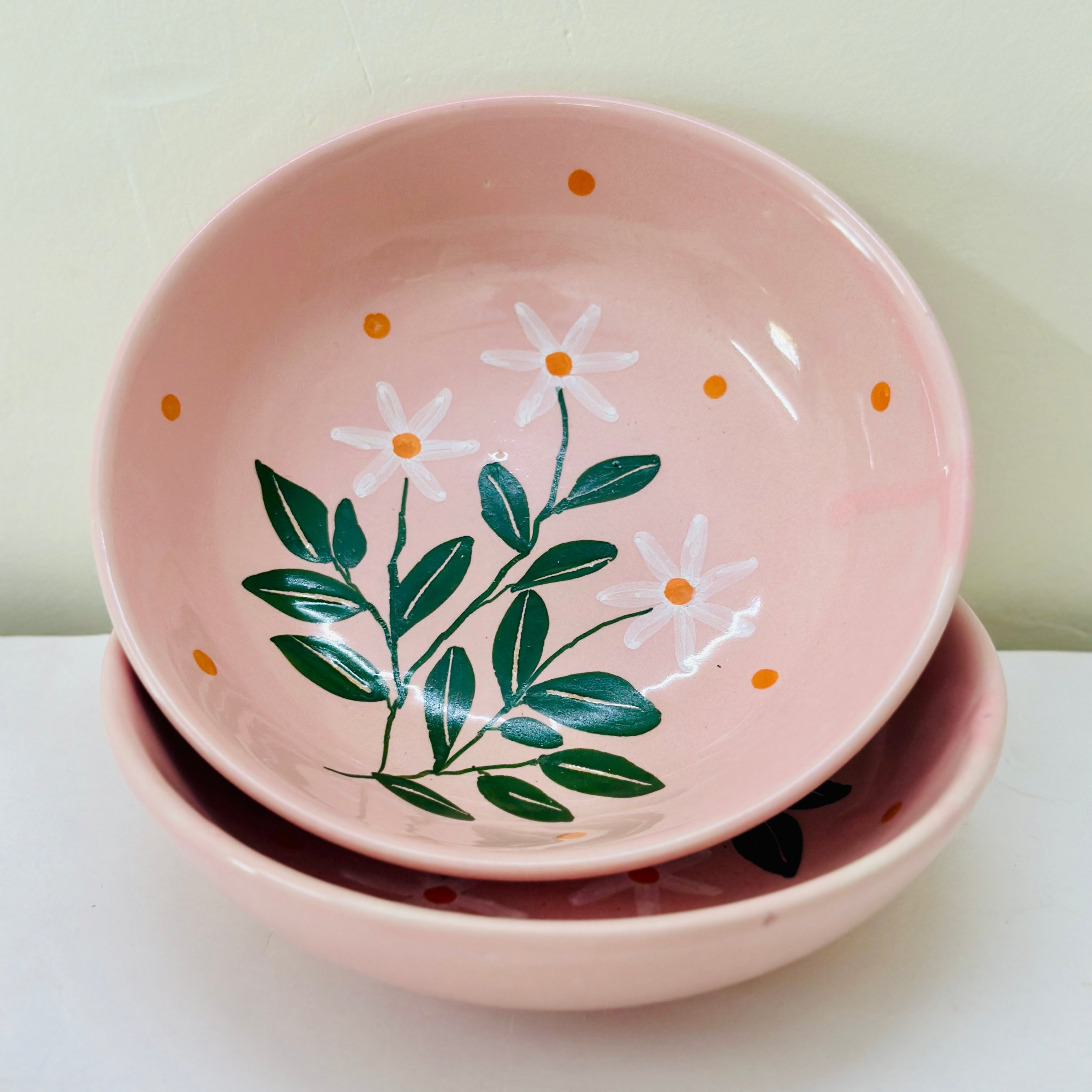 Parijat Postcard Ceramic Bowl Set of 2