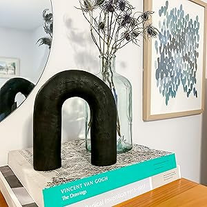 Mid Century Modern U-Shape Decor Piece Black
