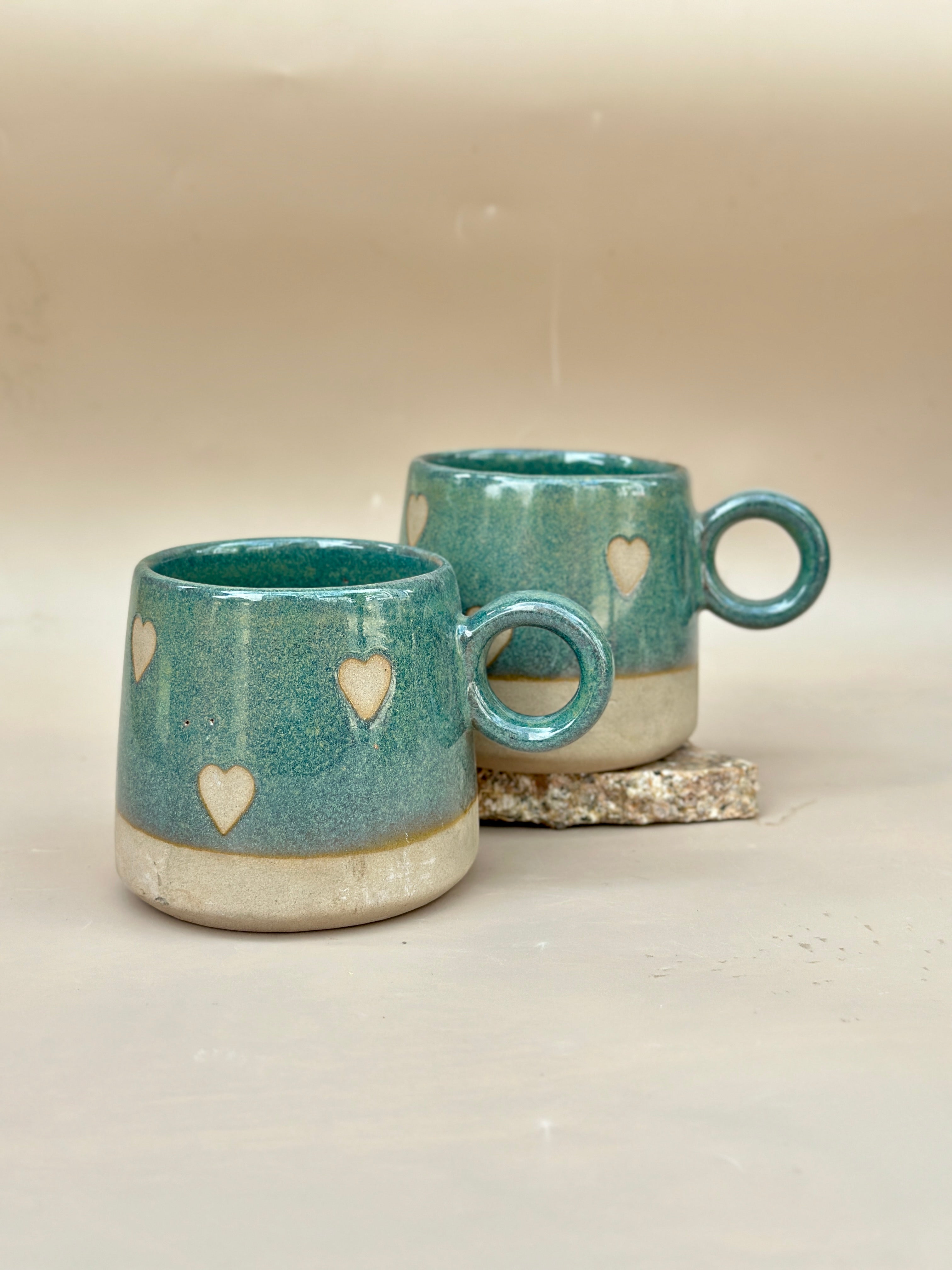Sea Green Hearty Ceramic Mug - 450ml