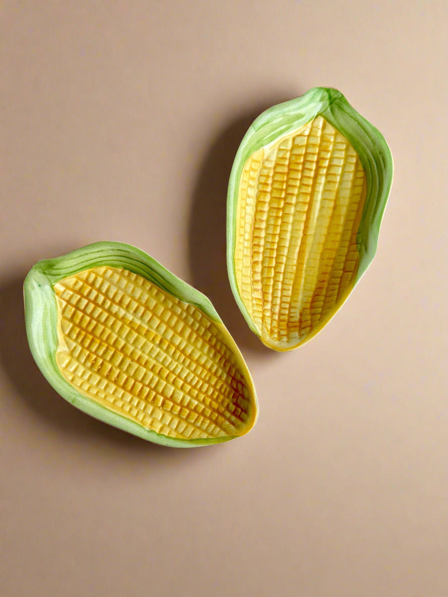 Bhutta Corn Snack Plates Set of 2
