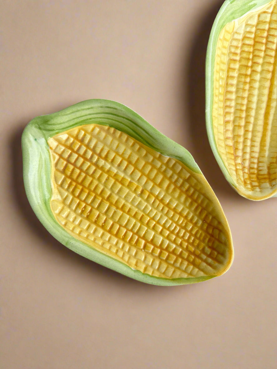 Bhutta Corn Snack Plates Set of 2