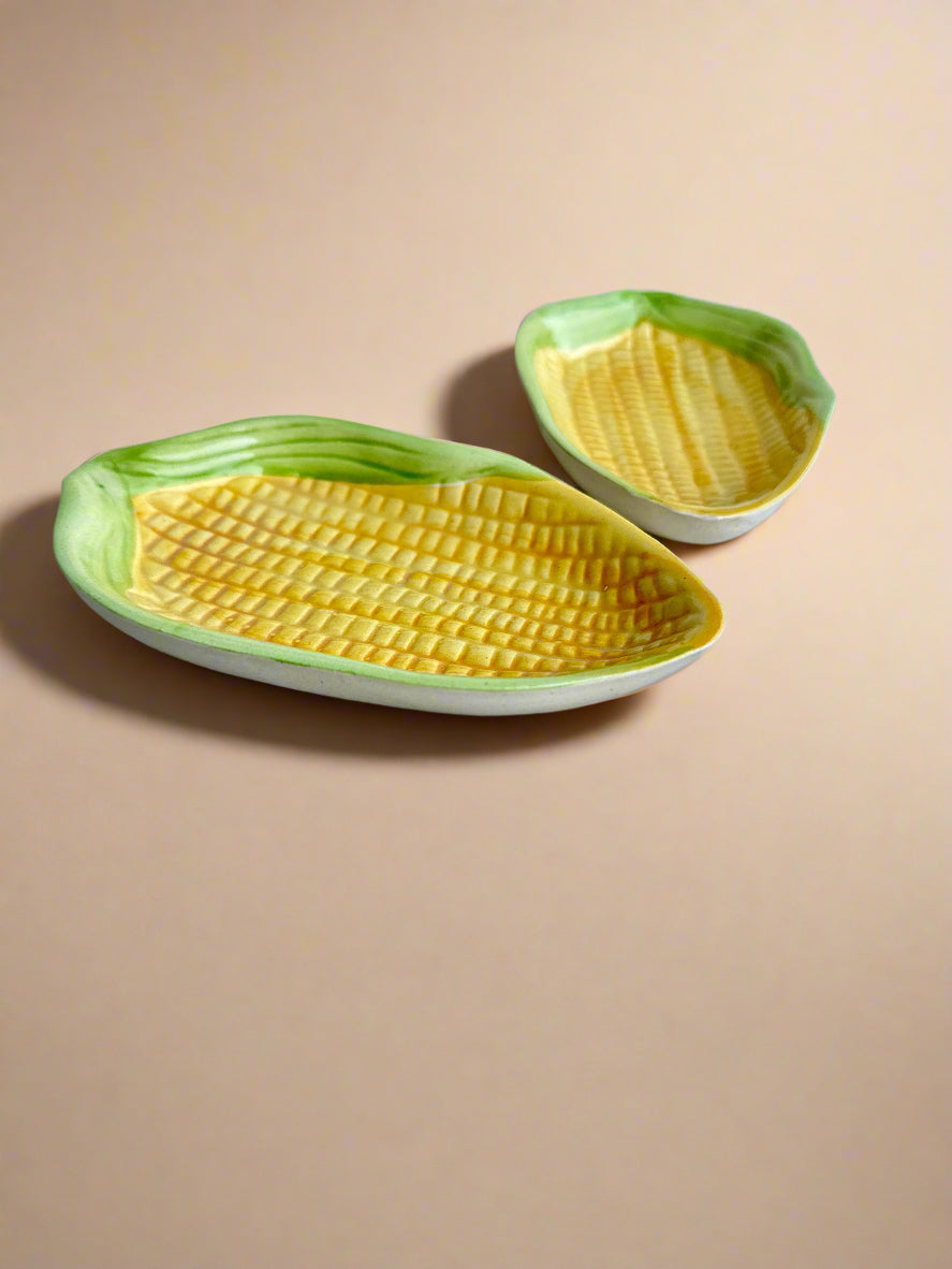 Bhutta Corn Snack Plates Set of 2