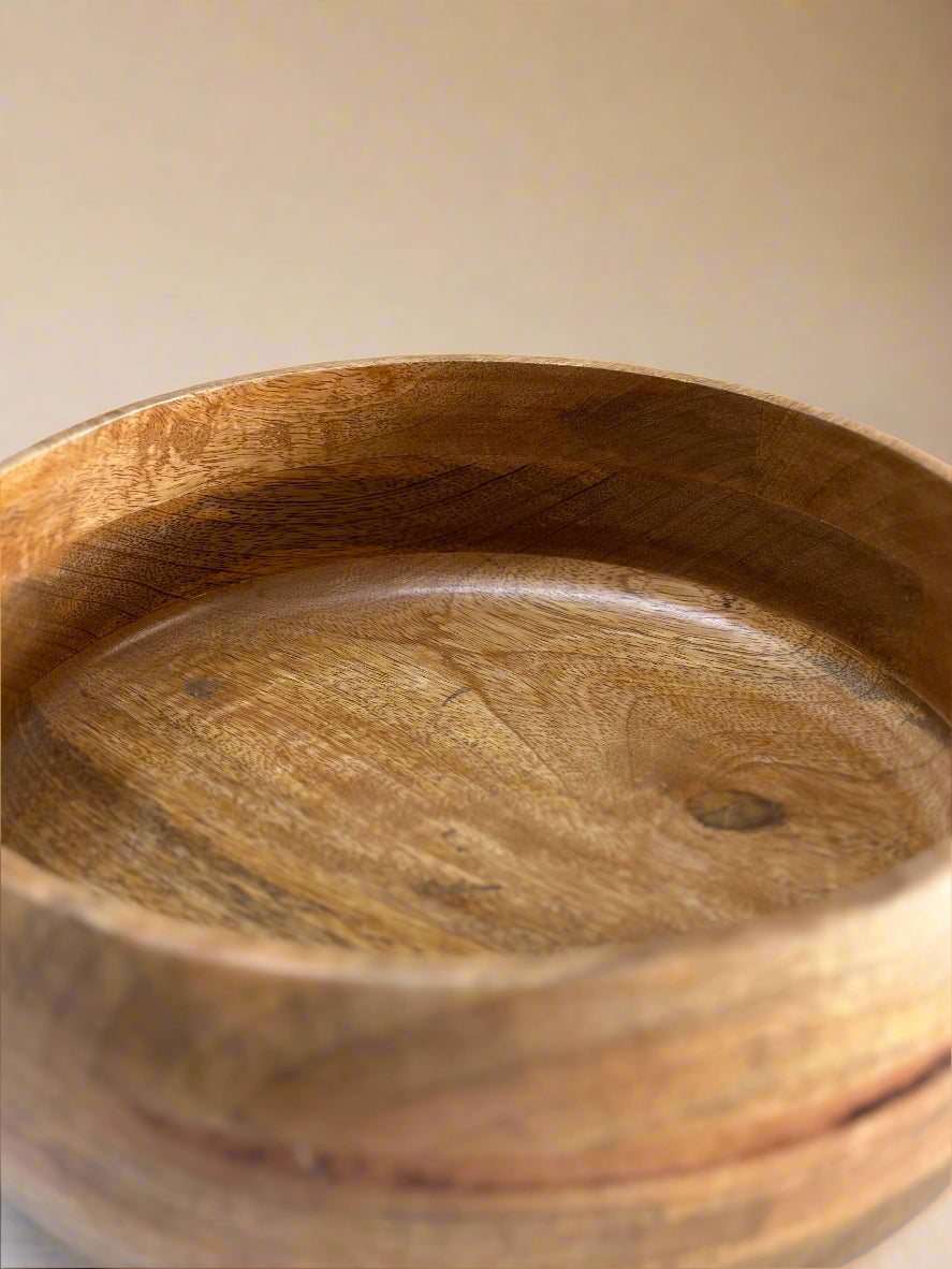 Large Mango Wood Salad Bowl