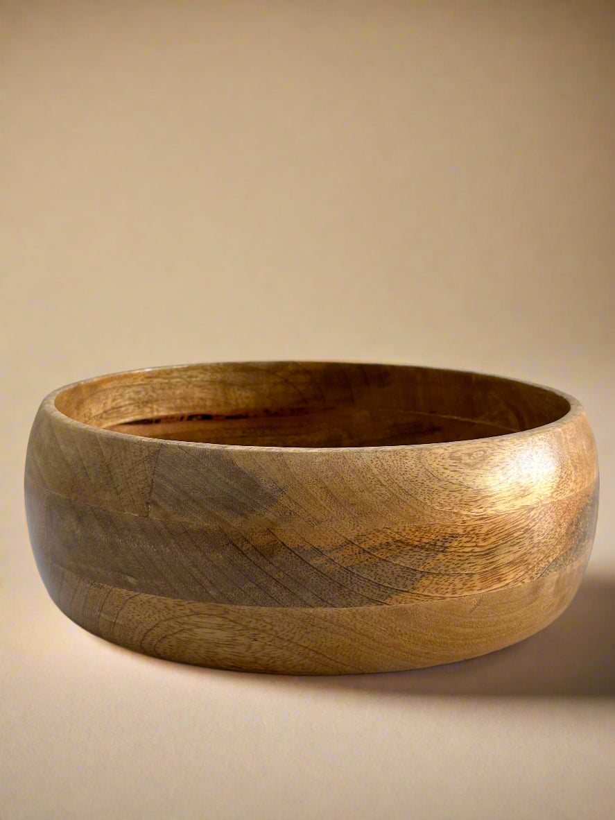 Large Mango Wood Salad Bowl