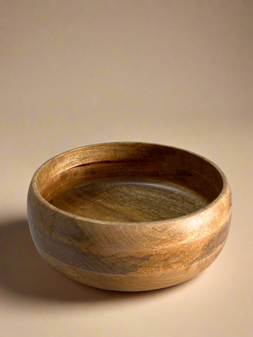 Large Mango Wood Salad Bowl