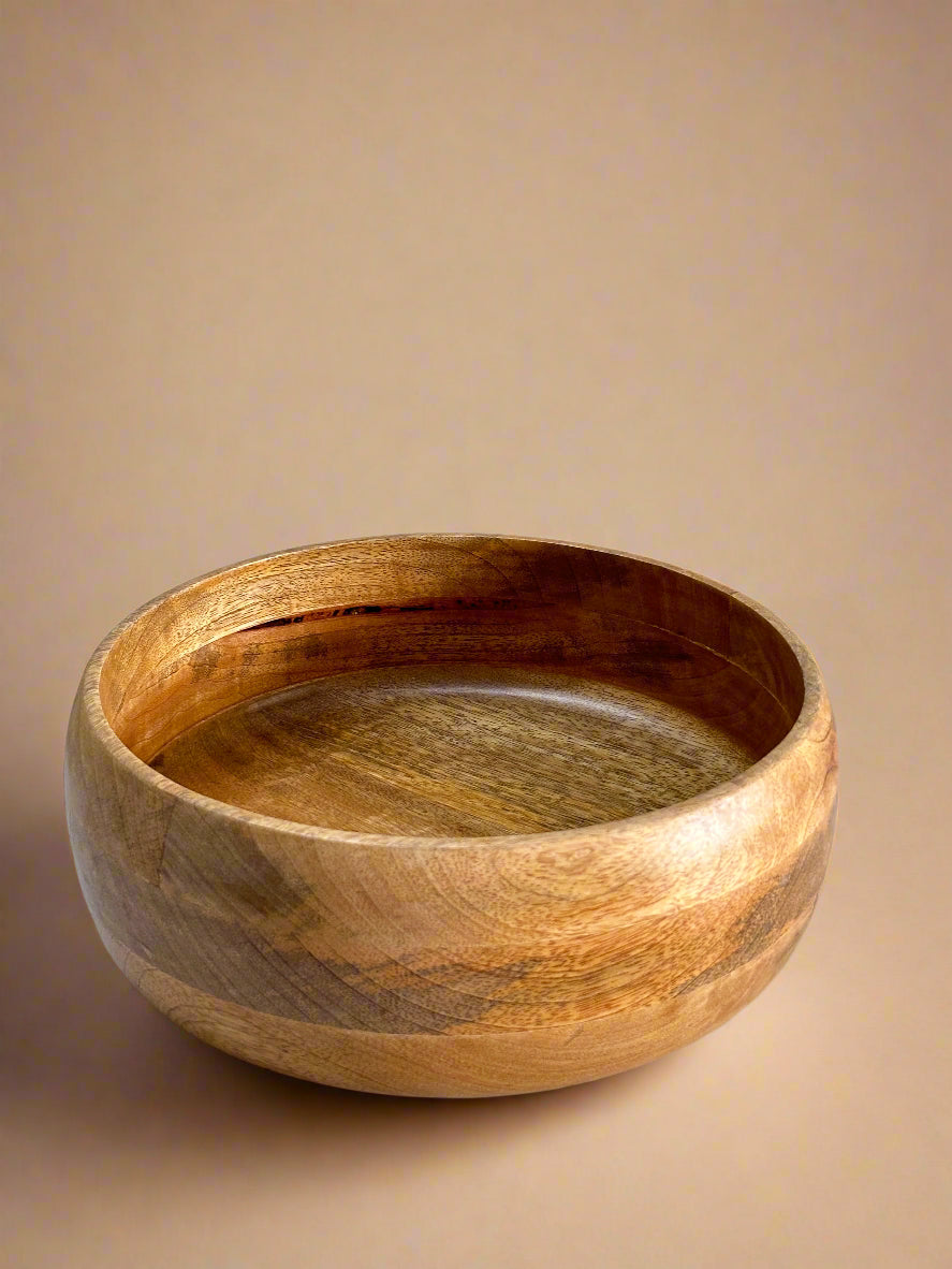 Large Mango Wood Salad Bowl