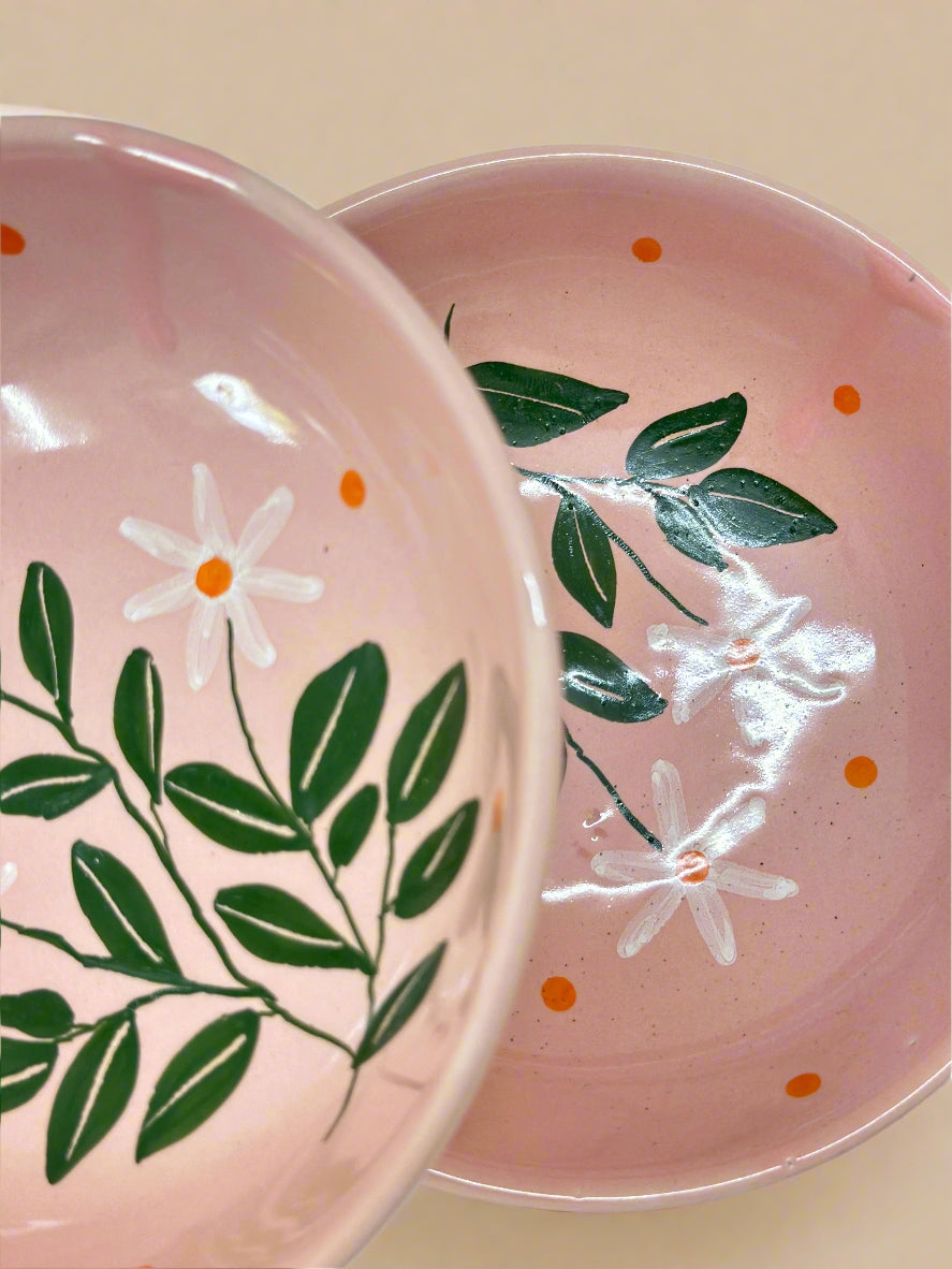 Parijat Postcard Ceramic Bowl Set of 2