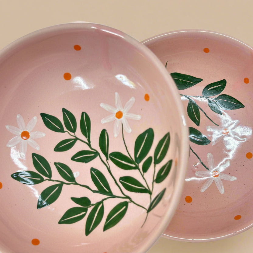 Parijat Postcard Ceramic Bowl Set of 2