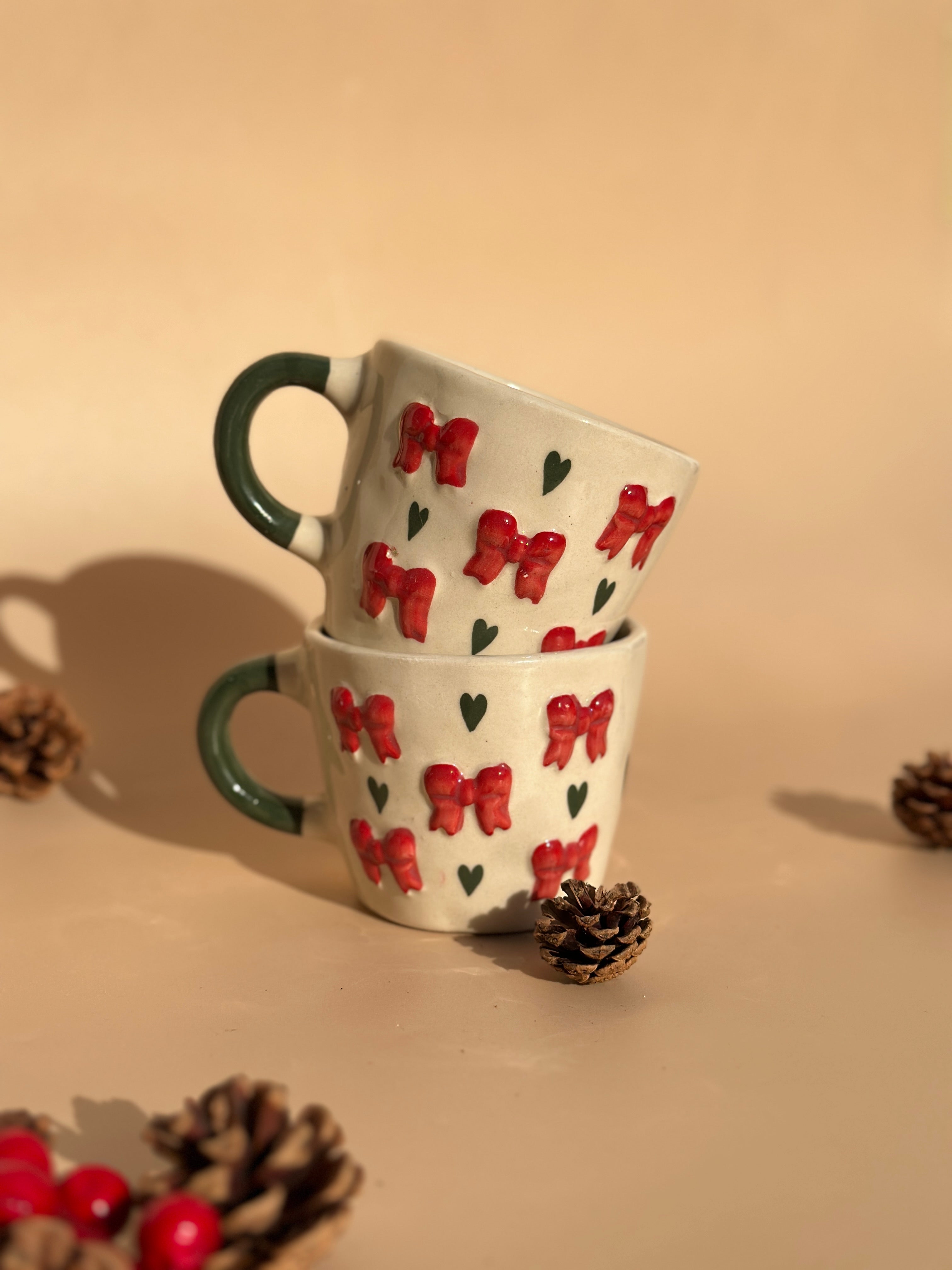 Coquette Bows Mug - Red
