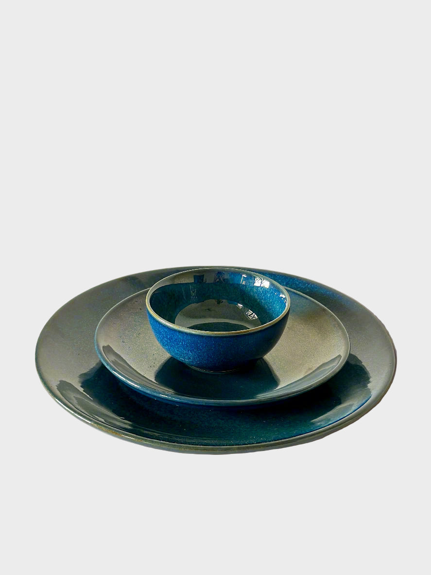 Indigo Blue Dinner Set of Glossy