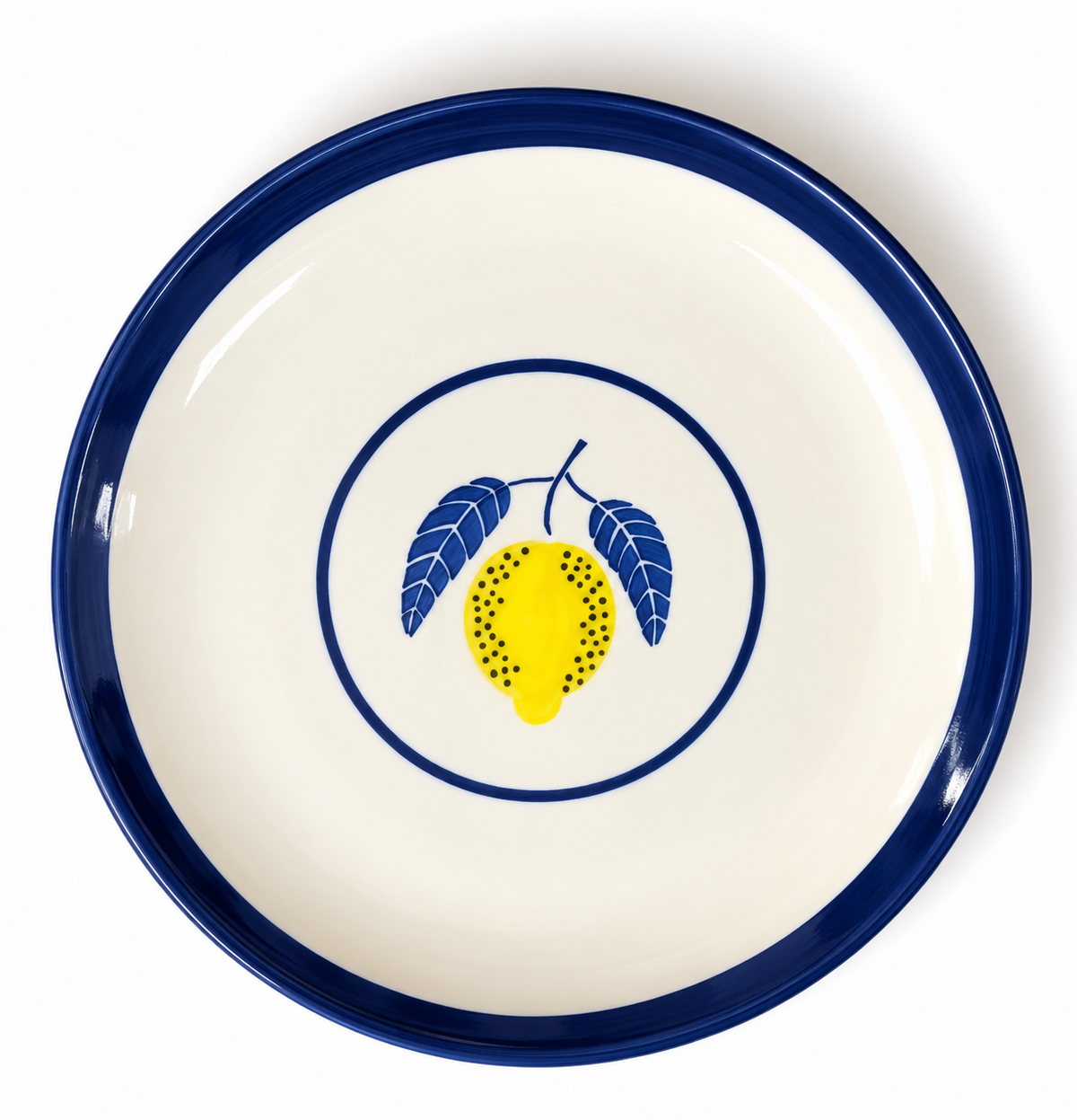 Lemon Leafy Ceramic Dinner Plate (10.5 inches)