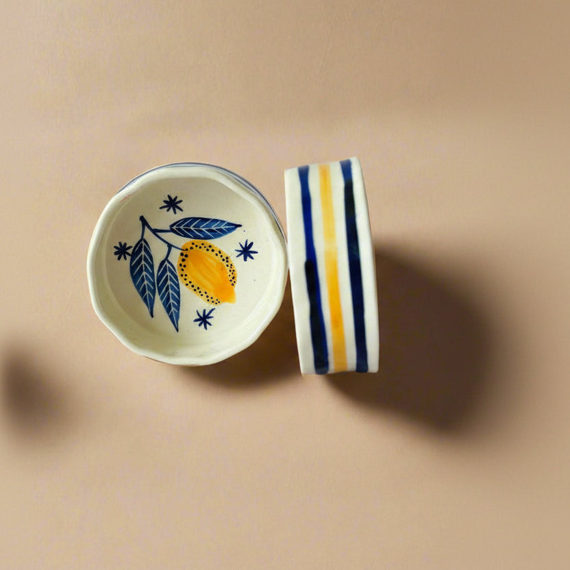 Lemon Leafy Cereal Bowl Set of 2