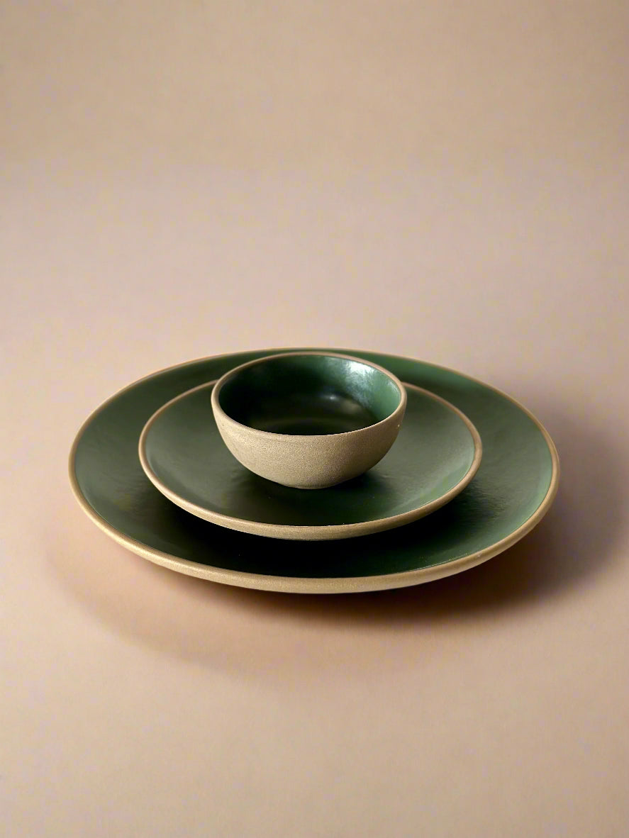 Ink Blue Dinner Set of 3 Glossy