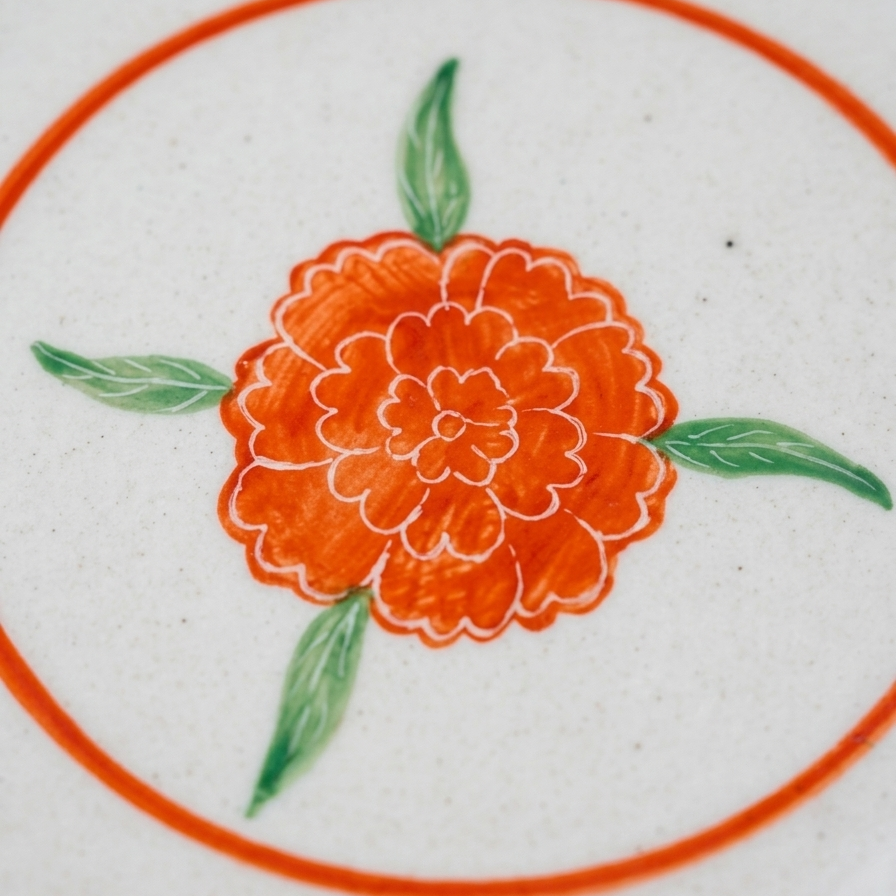 Marigold Mandi Handpainted Dinner Plate (10.5 inches)