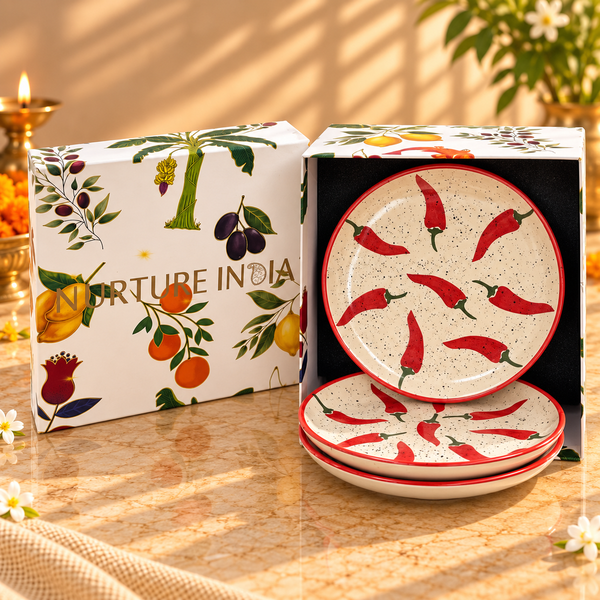 Set of 4 Plates - Gift Box