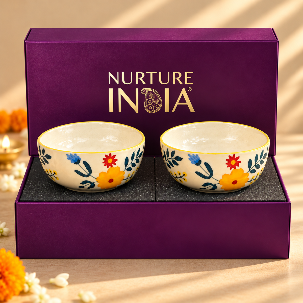 Small Bowls set of 2 - Gift Box (Purple )