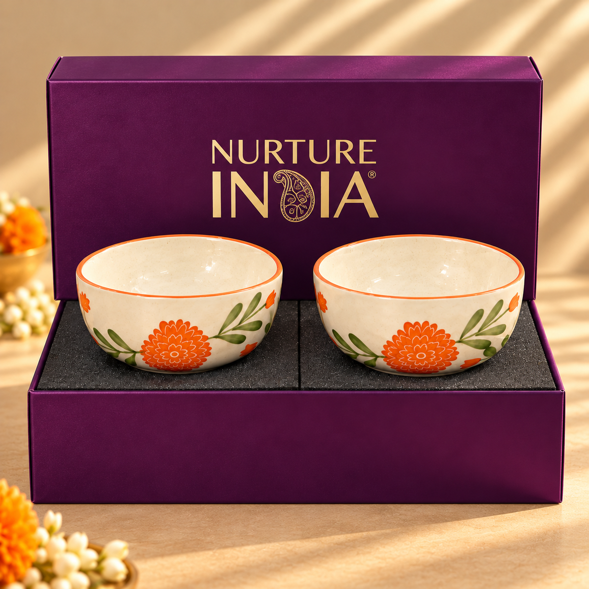 Small Bowls set of 2 - Gift Box (Purple )