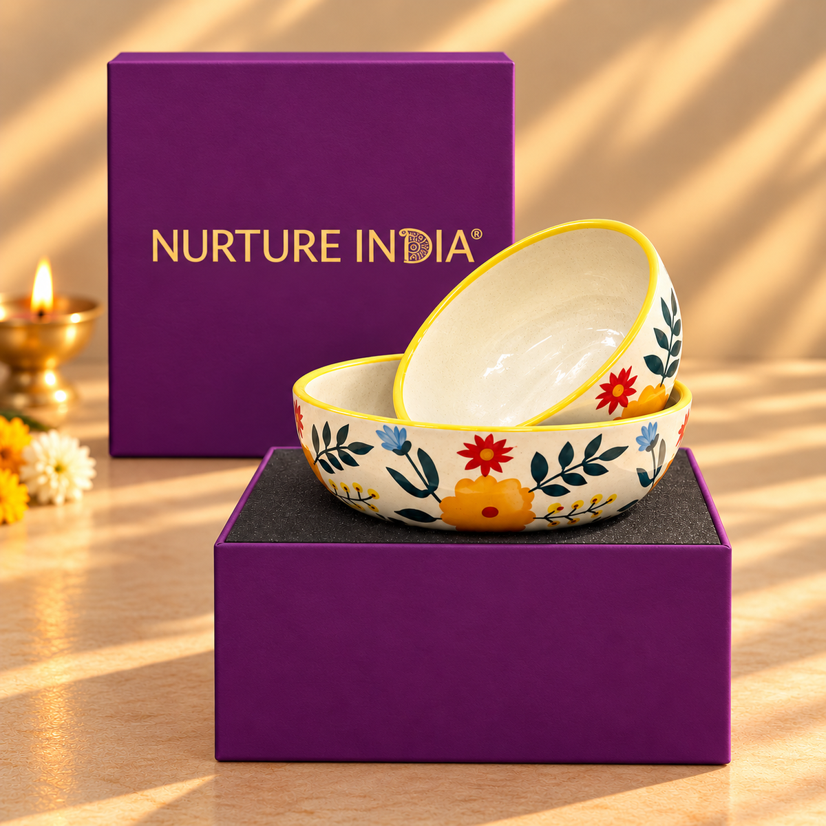 Small and Large Bowl - Gift Box (Purple)