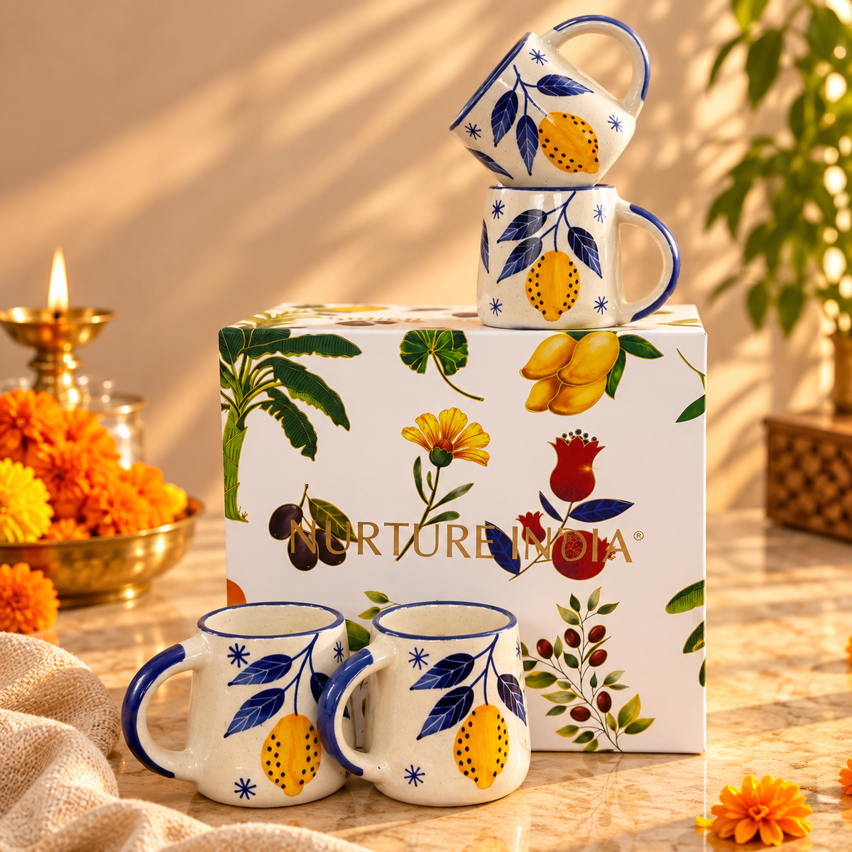 Set of 4 Mugs - Gift Hamper