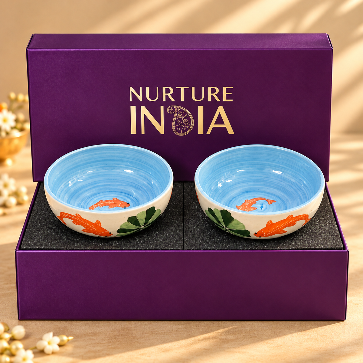 Small Bowls set of 2 - Gift Box (Purple )