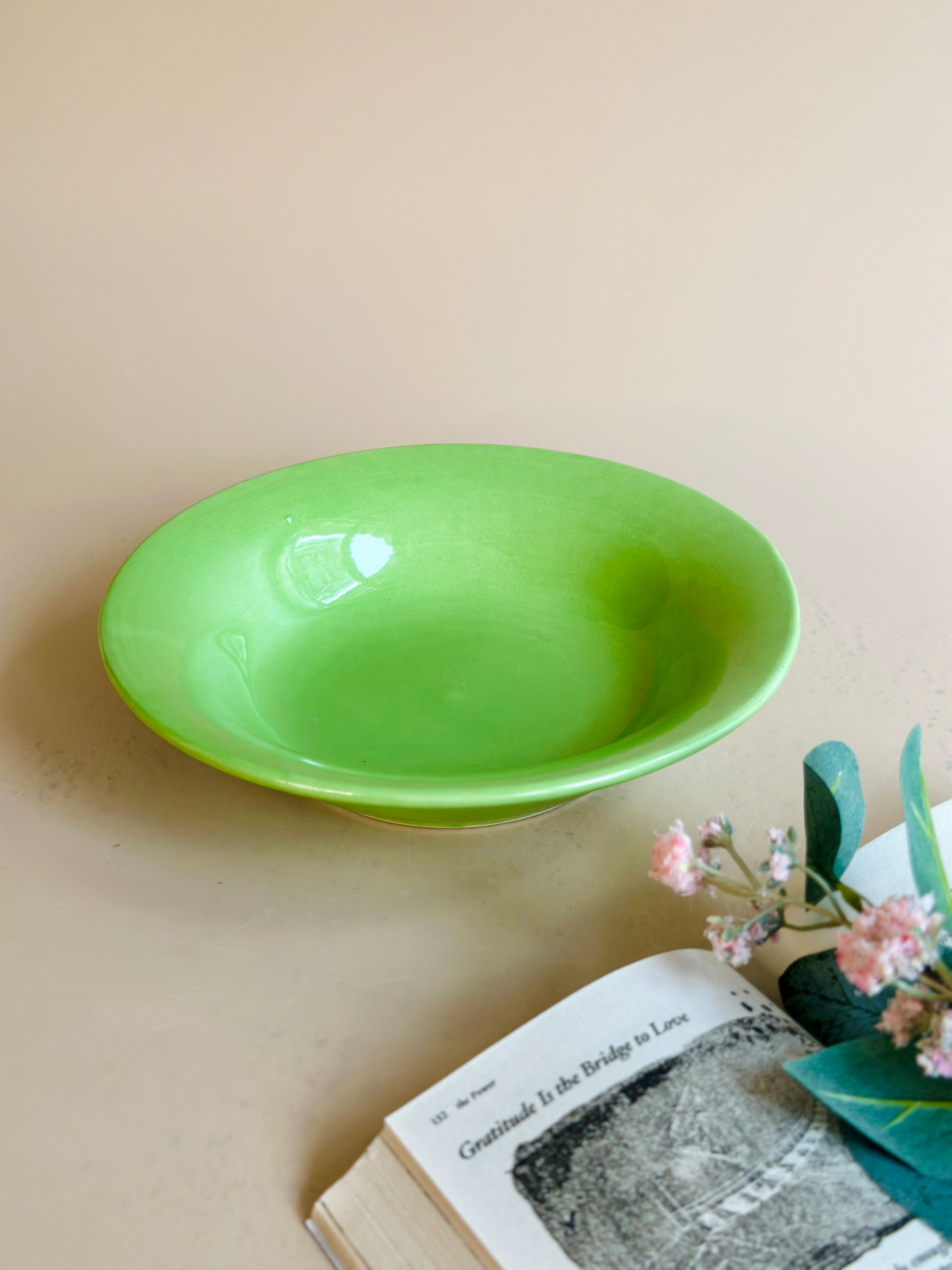 Parrot Green Pasta Plates Nurture India