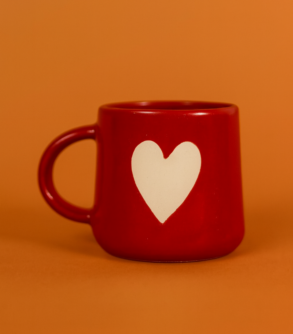 Red Heart Mug