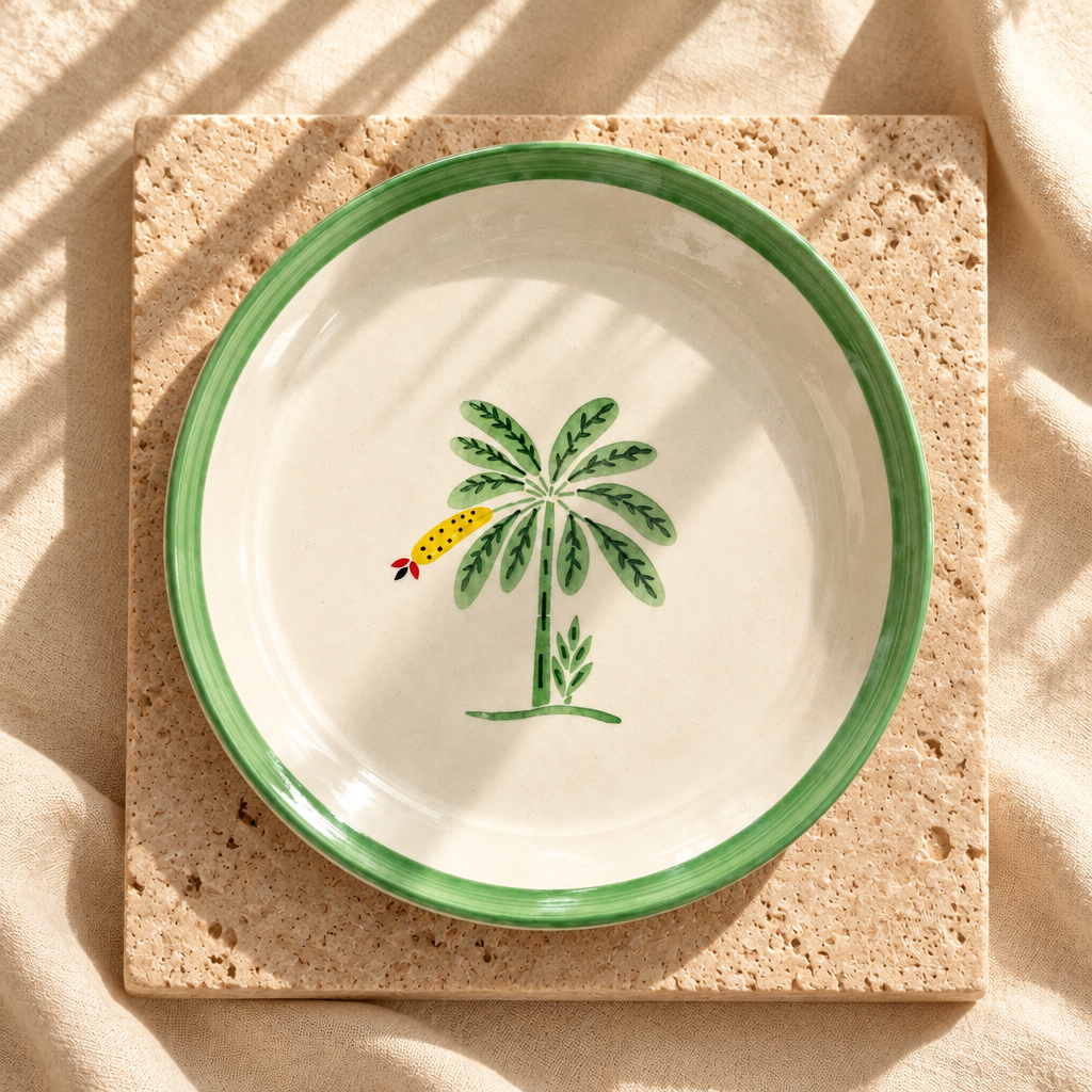 Banana Bloom Handpainted Dinner Plate (10.5 inches)
