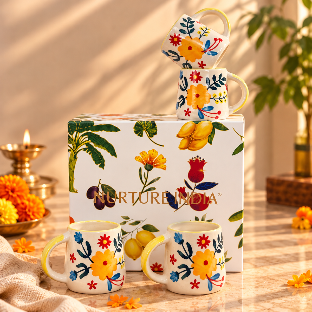 Set of 4 Mugs - Gift Hamper