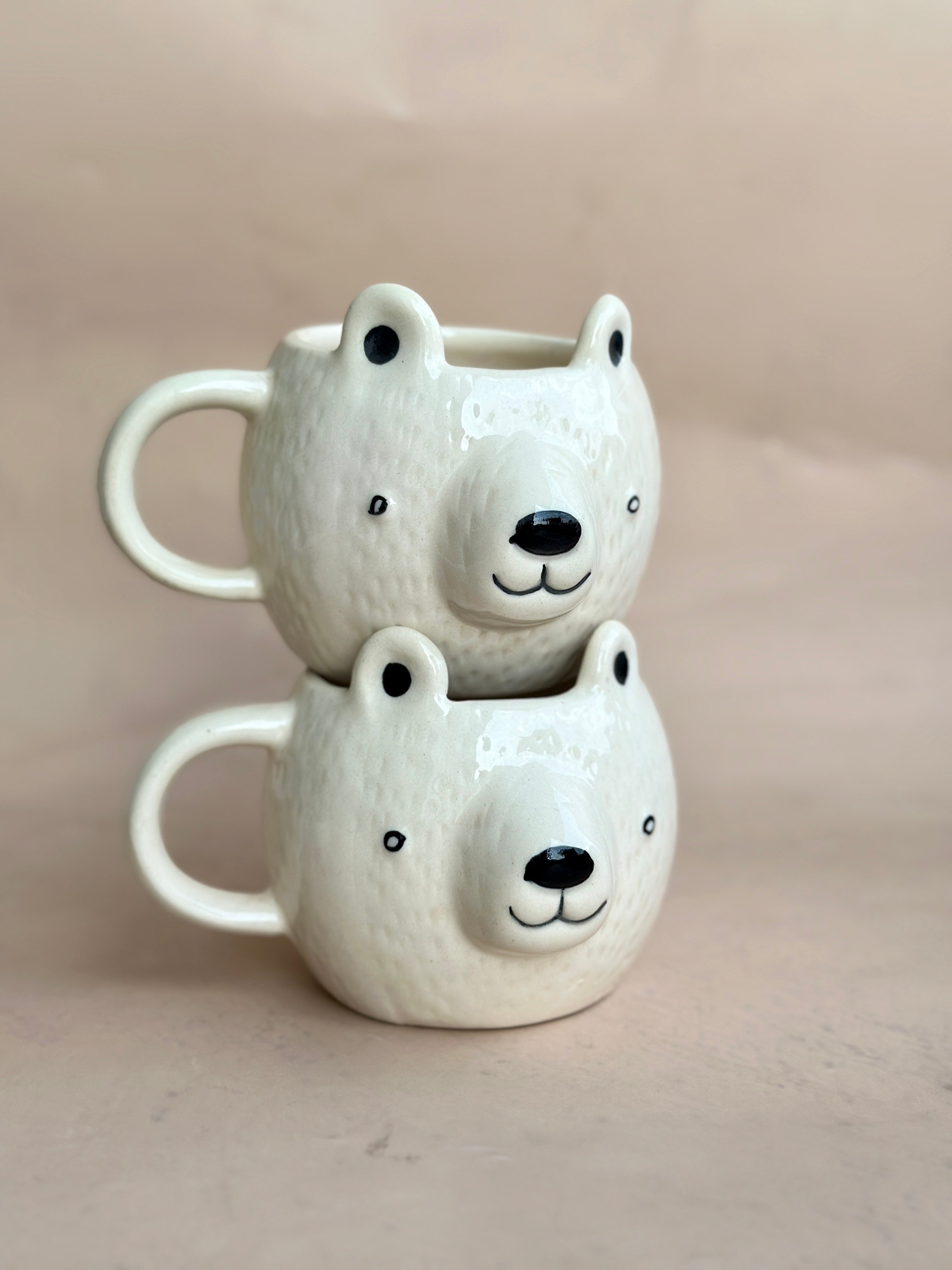 White Teddy Bear Large Mug - (300ml)