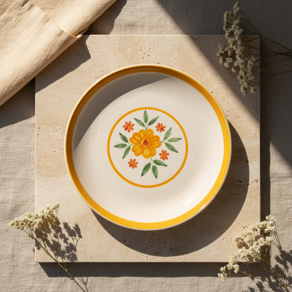 Floral Extravaganza Ceramic Dinner Plate (10.5 inches)